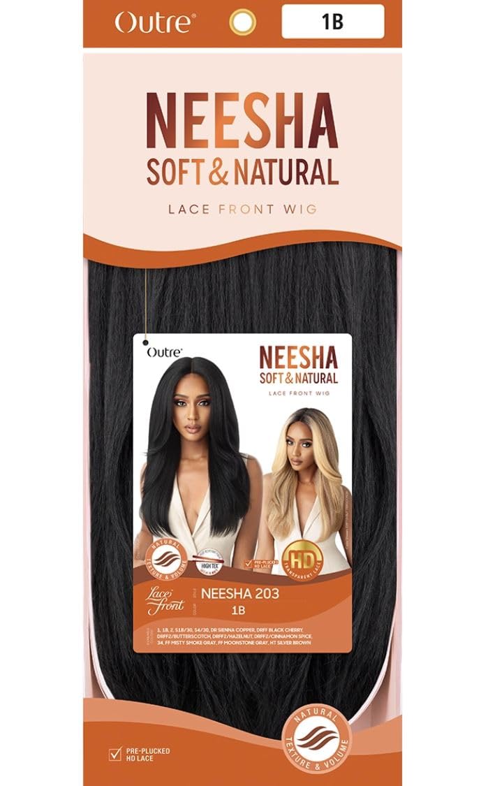 Outre Synthetic Lace Front Wig (Soft & Natural) - NEESHA 203 (Color:DRFFBLKCHER) - Image 8