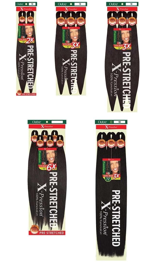 Outre X-Pression Pre-Stretched 6X ULTRA BRAID 52 (1 Jet Black) - Image 4